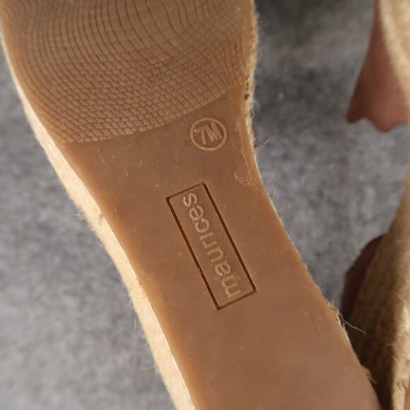 Maurices Shoes Womens 7 Espadrille Sandals Platform Wedge Hayley Scallop Edges - Picture 12 of 12